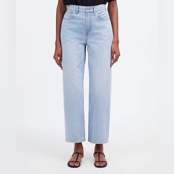 Madewell The Perfect Vintage Wide Leg Crop Jeans Size 25 in Fitzgerald Wash - Picture 1 of 14